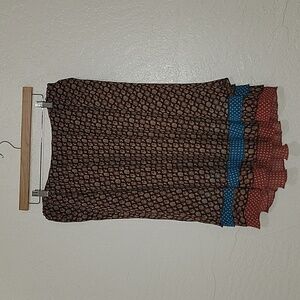 C.J.Banks Women's "16W" Lightweight Tiered Multicolored Festival Skirt